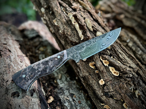 Damascus Camp Knife